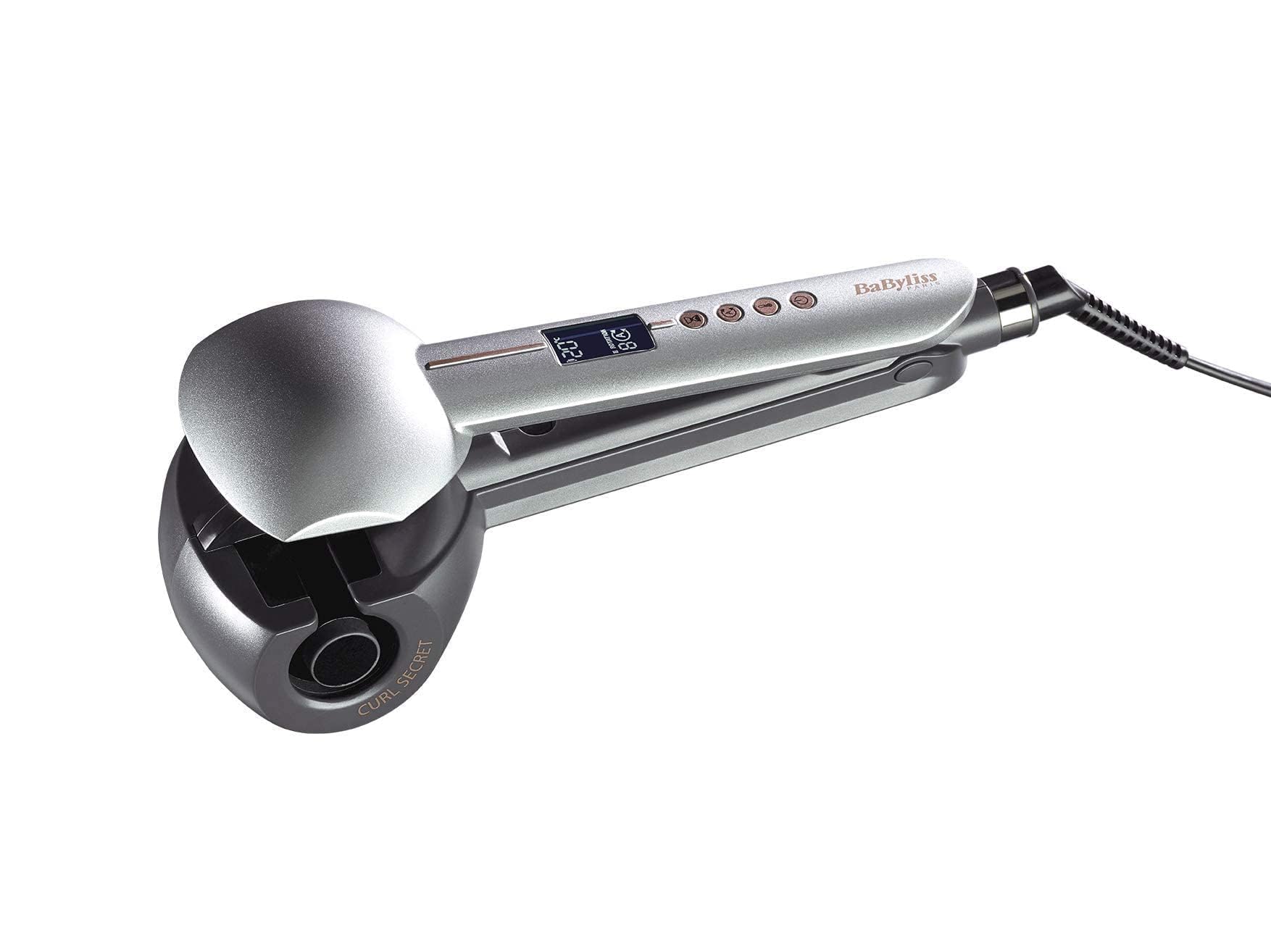 BaByliss Hair Curler| Auto Curling Technology For Effortless Curls| Optimum Ionic And Ceramic Technology| Fast And Efficient Curling Performance & Salon-quality Results At Home | C1600SDE(Silver ) BaByliss Hair Curler| Auto Curling Technology For Effortless Curls| Optimum Ionic And Ceramic Technology| Fast And Efficient Curling Performance & Salon-quality Results At Home | C1600SDE(Silver )